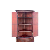 Armoire d’angle anglaise antique avec une façade incurvée