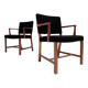 Set of 2 Danish mahogany chairs by Erik Bjorn Olsen, 1970s