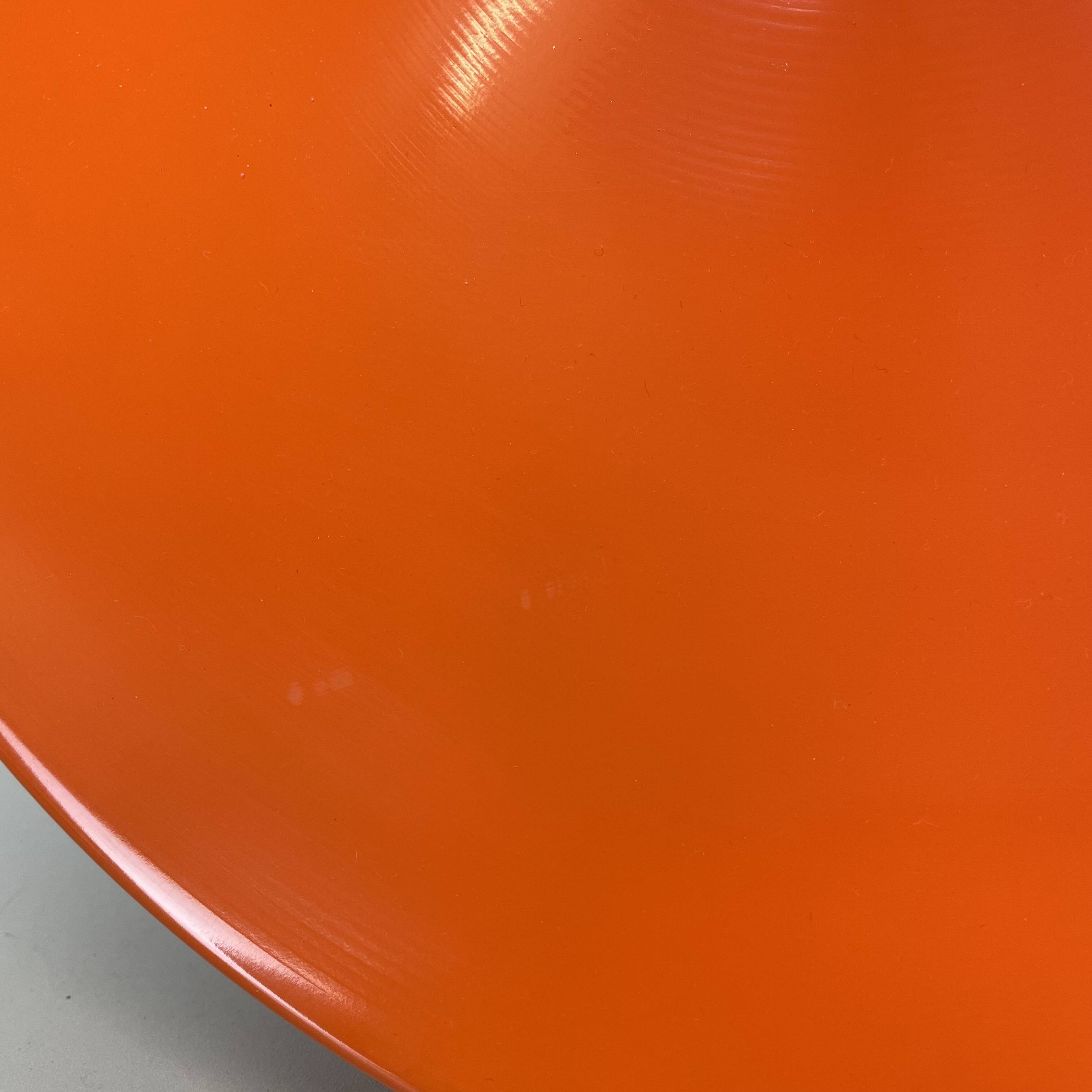 Rare Orange 50cm Charlotte Perriand Disc Wall Light by Staff, Germany 1970