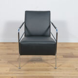 Swedish Leather Sofa and Armchair by Gunilla Allard for Lammhults, 1990s, Set of 2