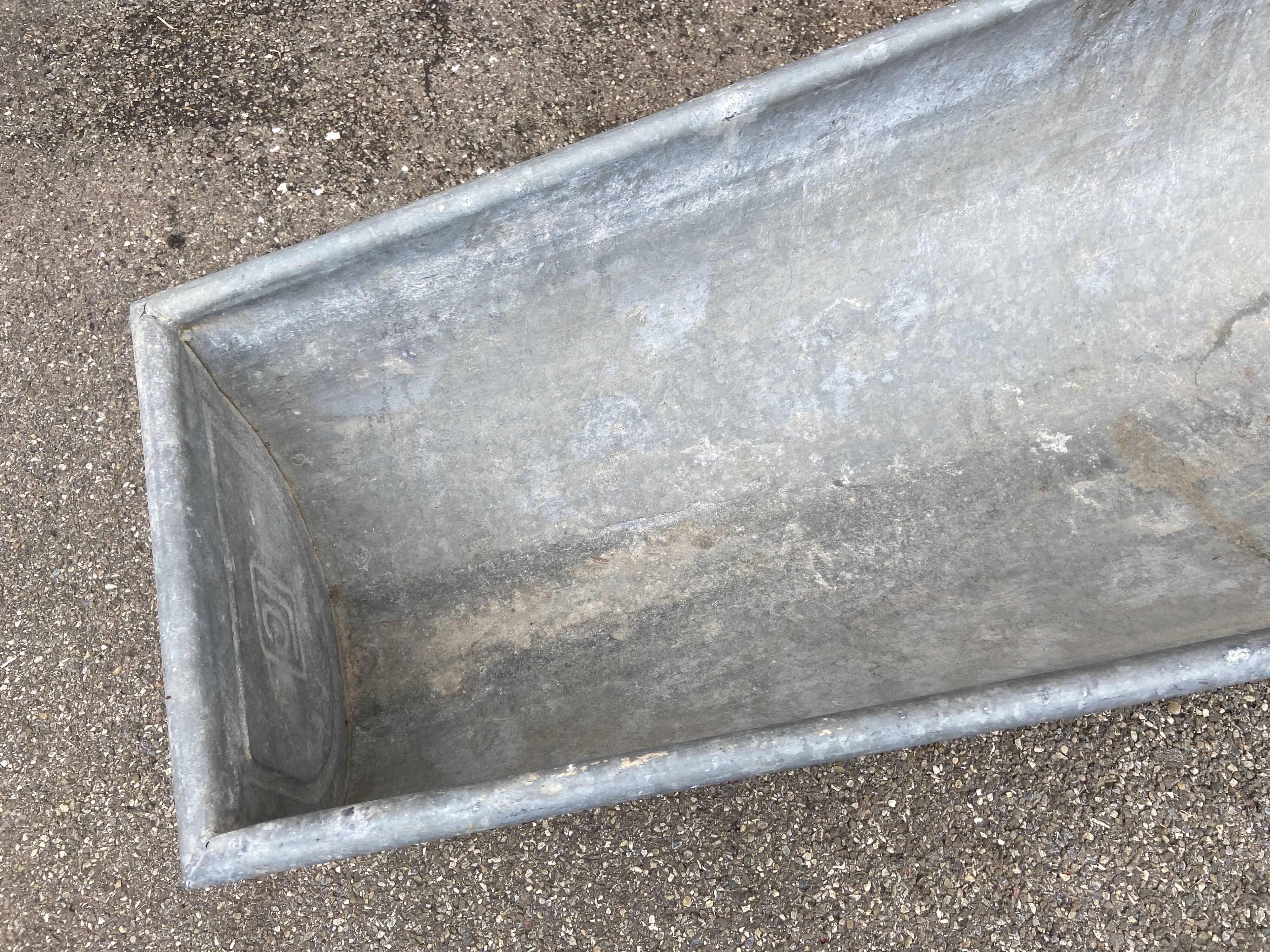 Baignoire adulte zinc galvanisee vintage 1940