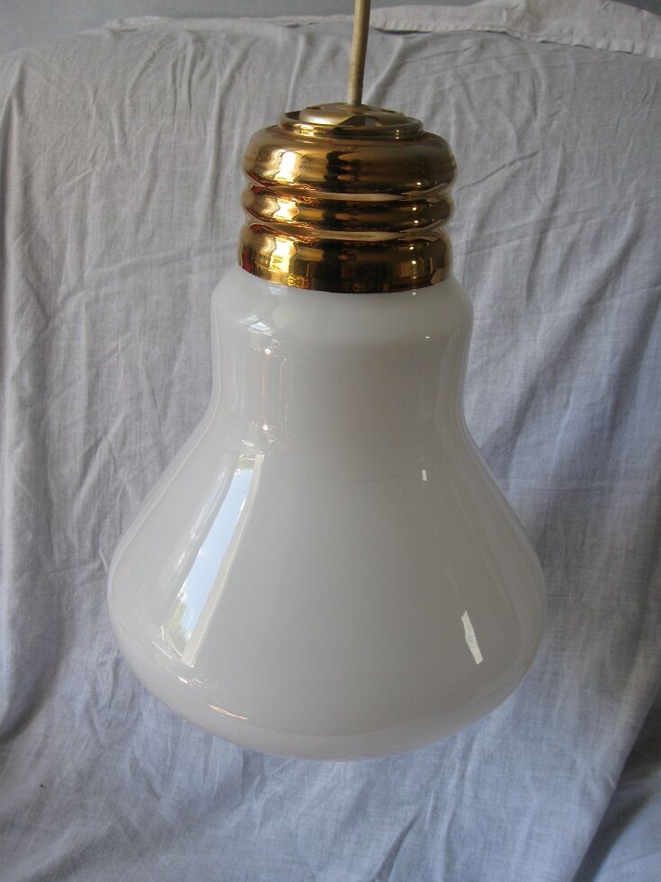 Suspension large glass bulb chandelier