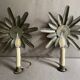 Paire d’appliques unique, fleurs métal 1960-70