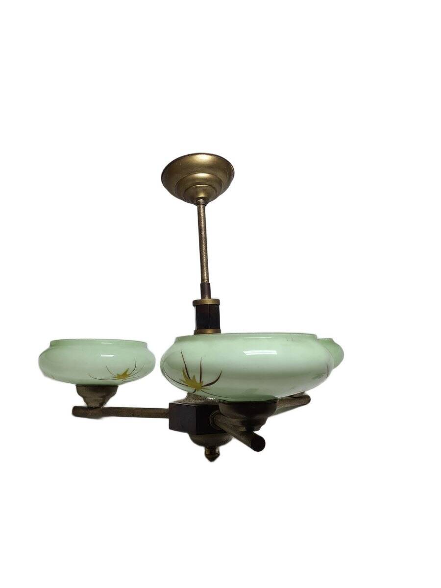 Art Deco style bakelite chandelier, Poland, 1950s