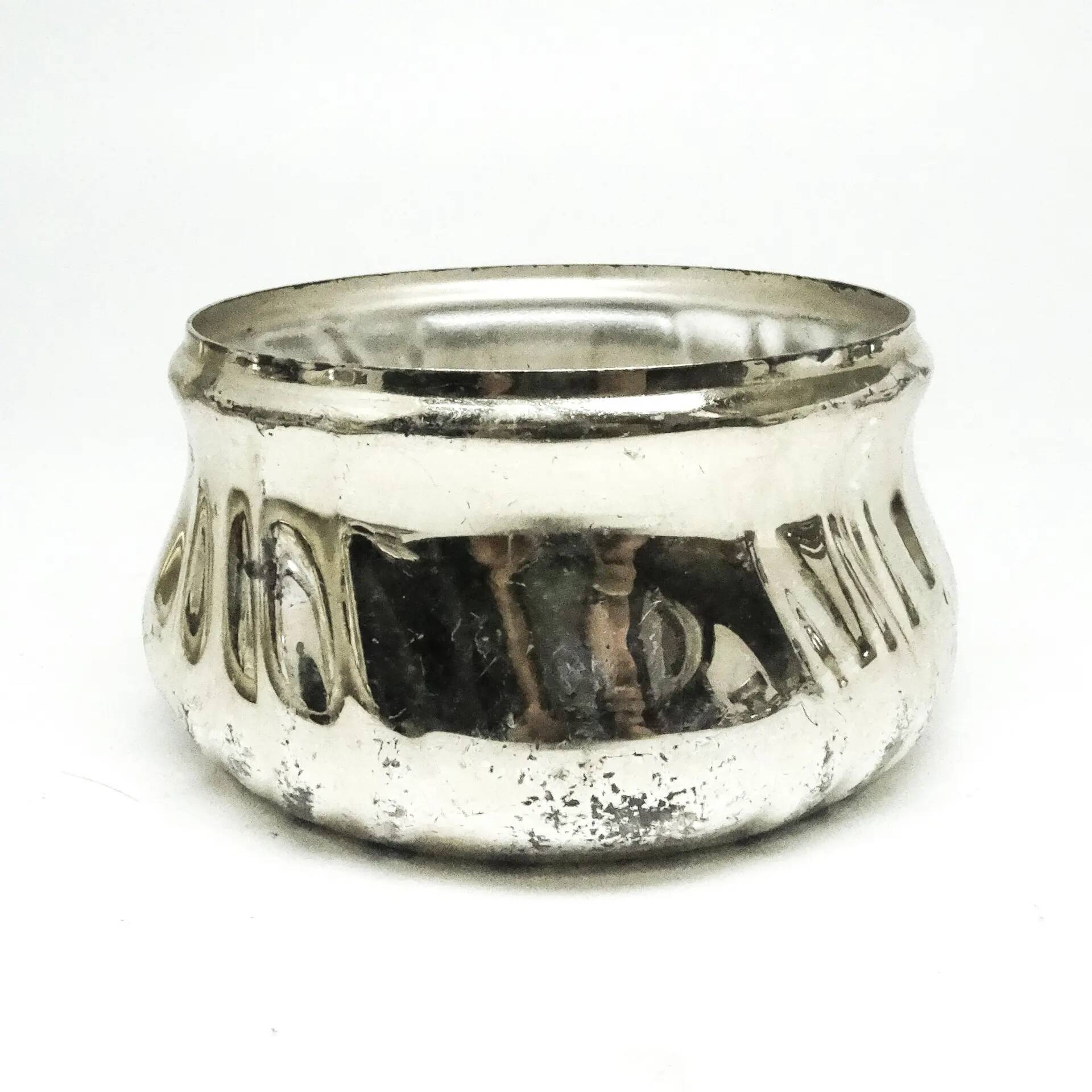 Art Deco sugar bowl, silver-plated brass, Germany, 1950s
