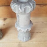 Bougeoir bois style brutaliste