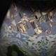 Gerbino vase in mixed clay with blue hues - Vallauris Mid-Century