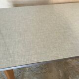 Vintage table 1960's wood and formica with extensions and wooden legs