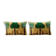 Tiger design ikat velvet pillow, set of two silk lumbar cushion cover, pair animal lumbar pillows, t