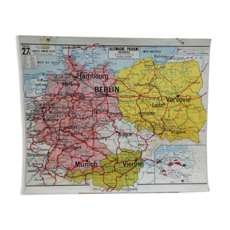 Old school map No.27 of Germany-Poland-Austria - Armand Colin - N2