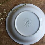 Lot of 3 hollow plates speckled blue Ceraminter