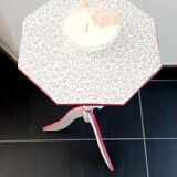 Vintage pedestal table restyled, antique pedestal table