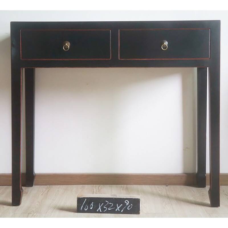 Console chinoise noire avec rechampis rouge