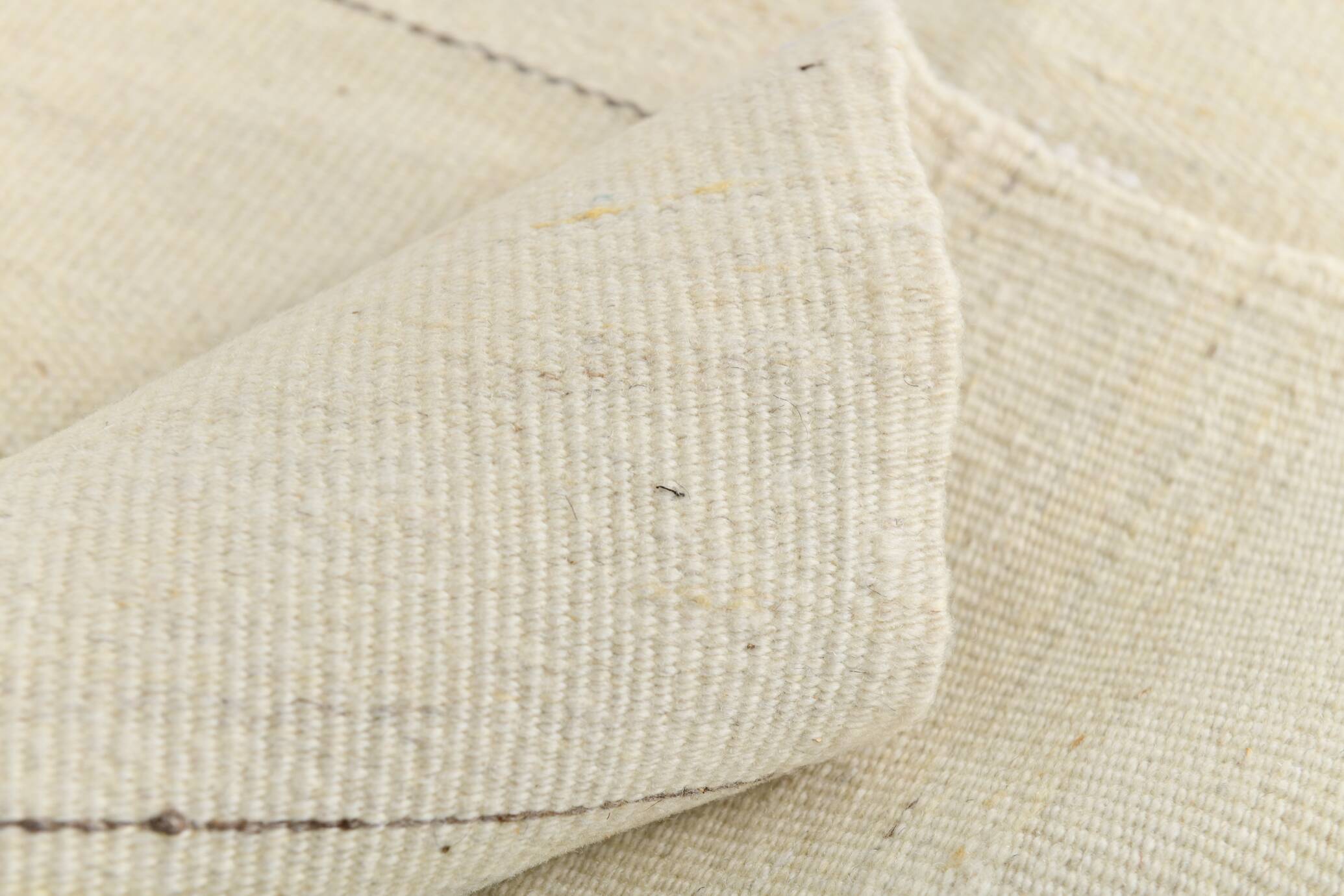 8x10 Cream & Beige Handmade Wool Vintage Rug, 248x301Cm