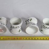 Set of 4 antique porcelain egg cups, Pillivuyt & Cie, circa 1900