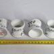 Set of 4 antique porcelain egg cups, Pillivuyt & Cie, circa 1900
