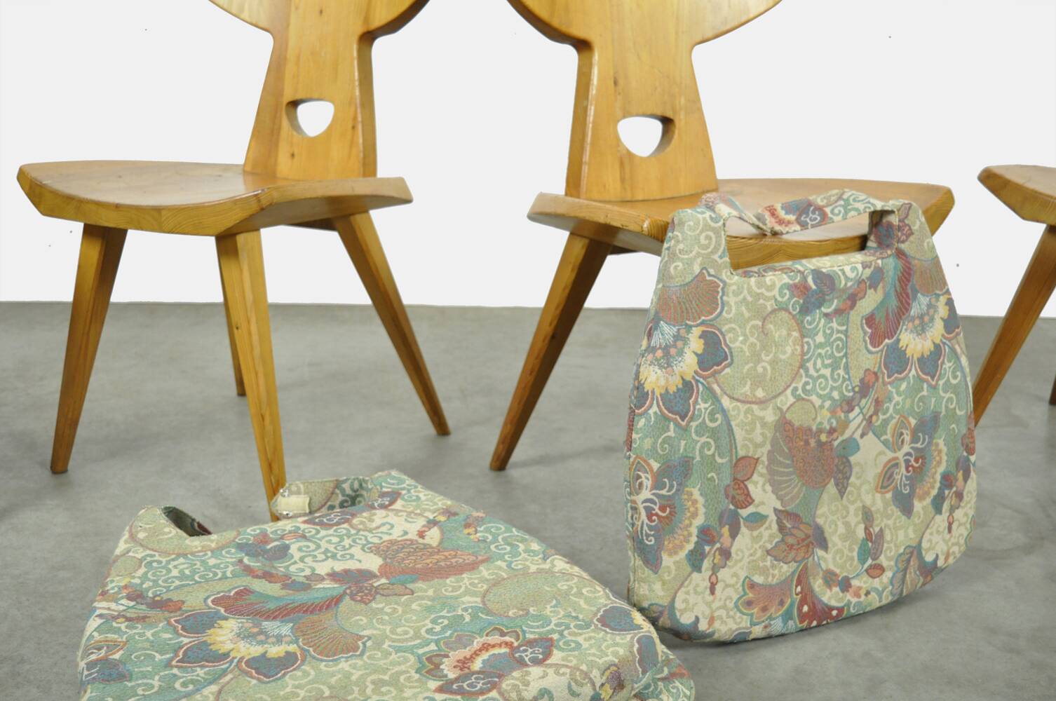 Vintage handmade dining table chairs by Jacob Kielland-Brandt for I. Christiansen, Denmark 1960s