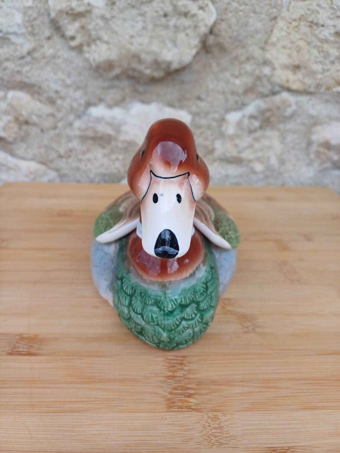 Boîte canard en céramique peinte à la main