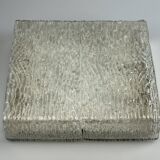 60s 70s ice glass flush mount ceiling lamp by Kaiser Leuchten Germany