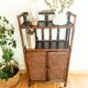 Rattan and cane bookshelf shelf