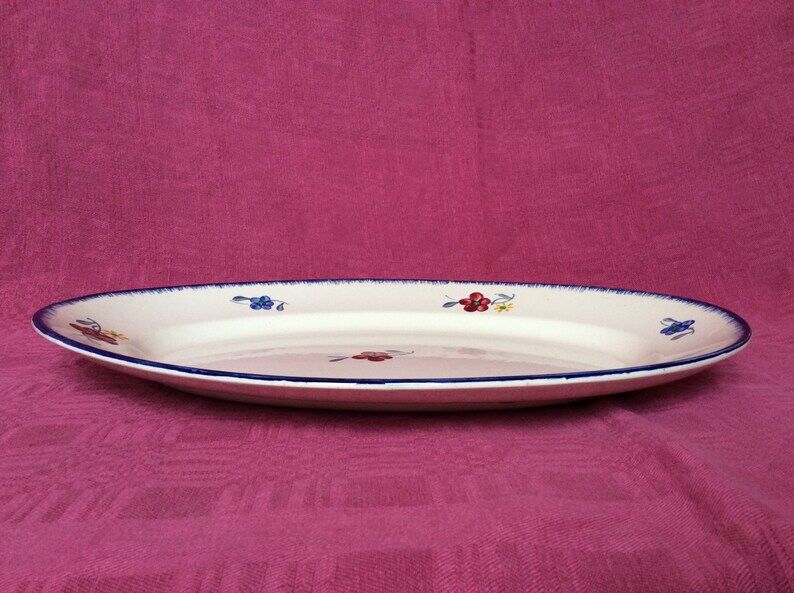 Oval dish Digoin Sarreguemines Mary-Lou