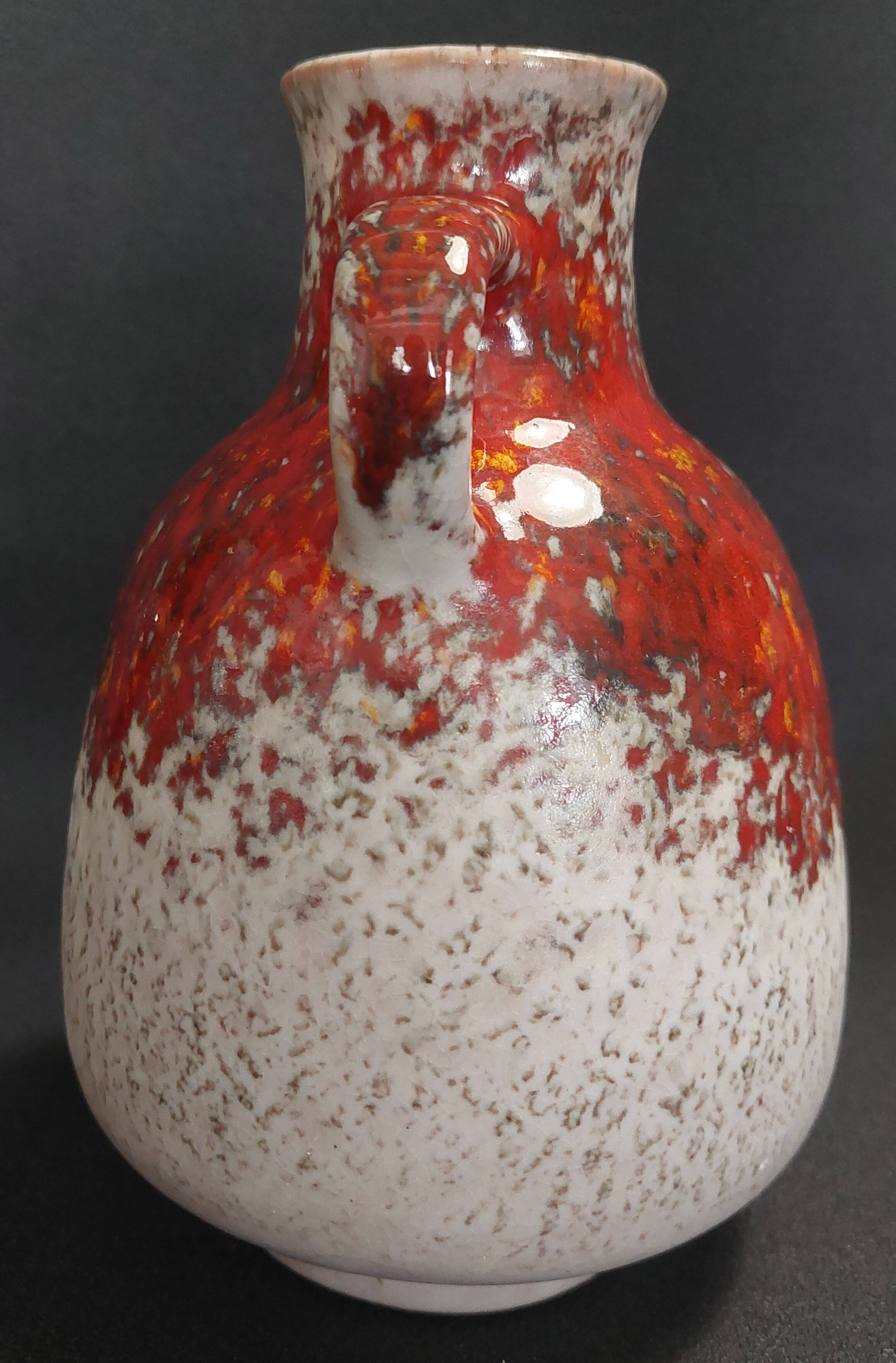 German ceramic pitcher by Fridgart for Karlsruhe Majolica, 1960s.