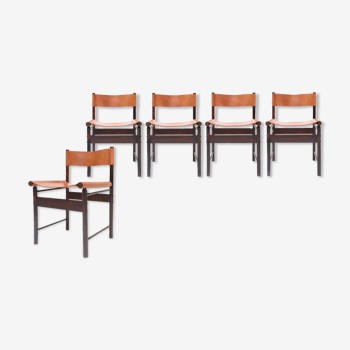 Set de 5 chaises de salon par Jorge Zalszupin pour l'atelier années 1950