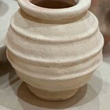 Rustic pot jar bleached terracotta vase