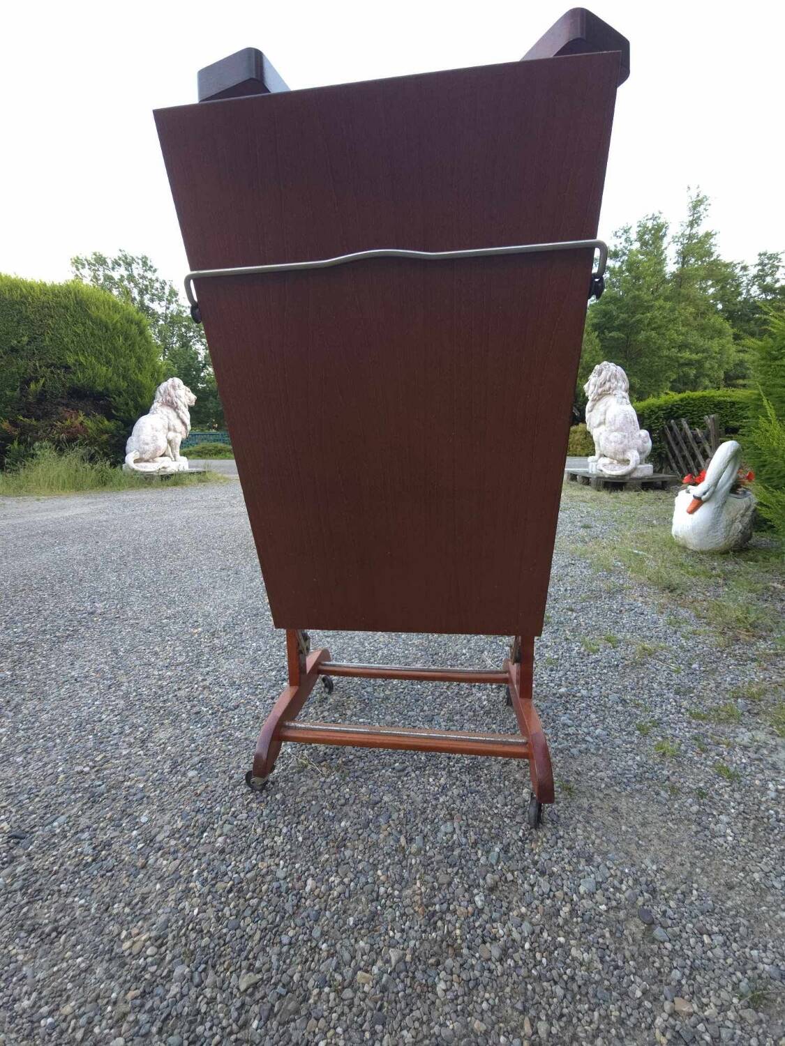 Valet de chambre vintage bois de noyer années 50-60