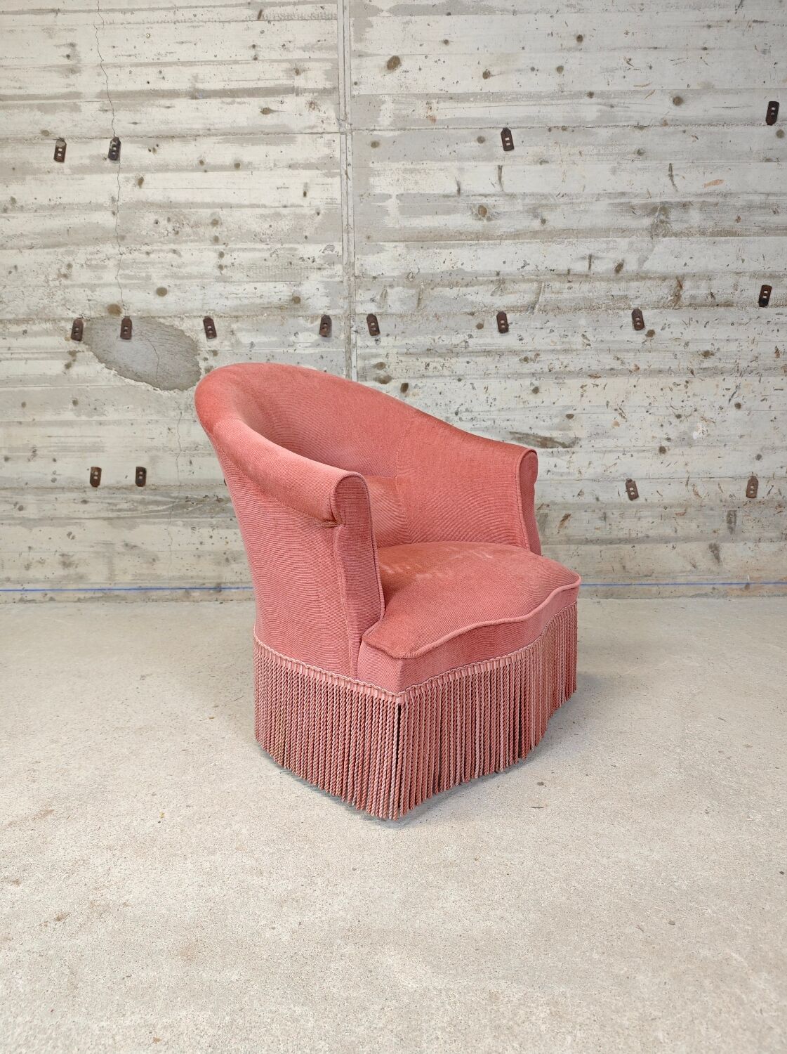 Powder pink armchair