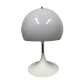 70s white mushroom lamp