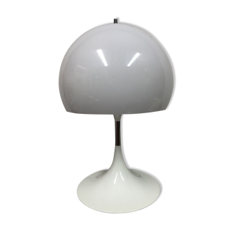 70s white mushroom lamp