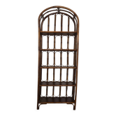 Curved rattan shelf — 173 cm