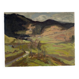 Landscape painting, oil painting 1947