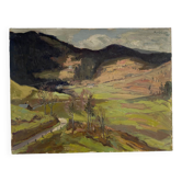 Landscape painting, oil painting 1947