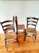 Antique straw chairs - set of 4