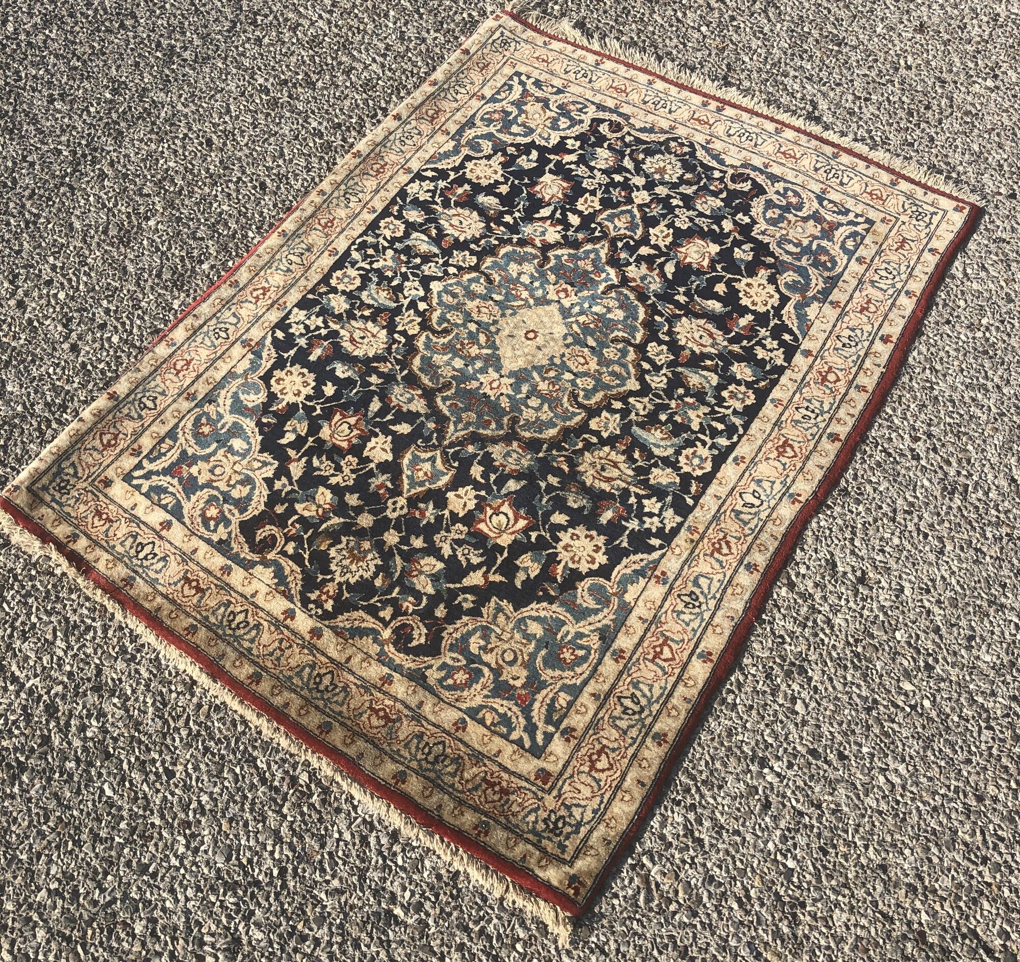 Oriental persian carpet iran nain tudeshk 80x120cm
