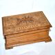 Vintage Edelweiss carved wooden box