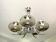 Large chrome and smoked glass chandelier 1970