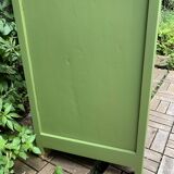1930s khaki Parisian art deco glass cabinet
