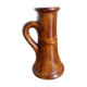 Candle holder glazed stoneware chocolate