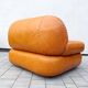 Canapé et fauteuils en cuir cognac par Sapporo pour Mobil, Italie
