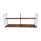 Vintage modular shelf in teak veneer and black metal, Nisse Strinning, 60s