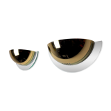 Pair of Regency wall lamps by GS, Demi-lunes, Germany, 1970