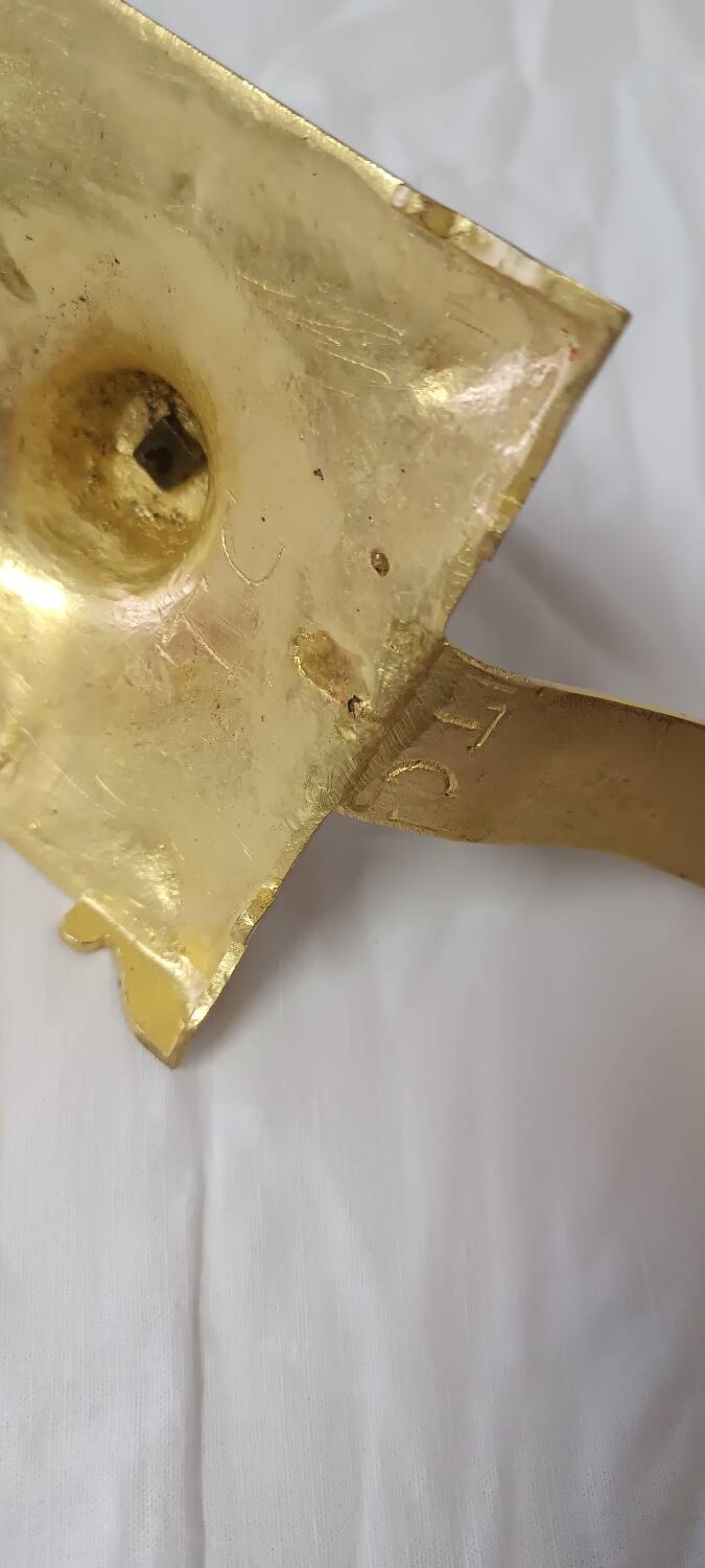 Cave rat bronze candlestick