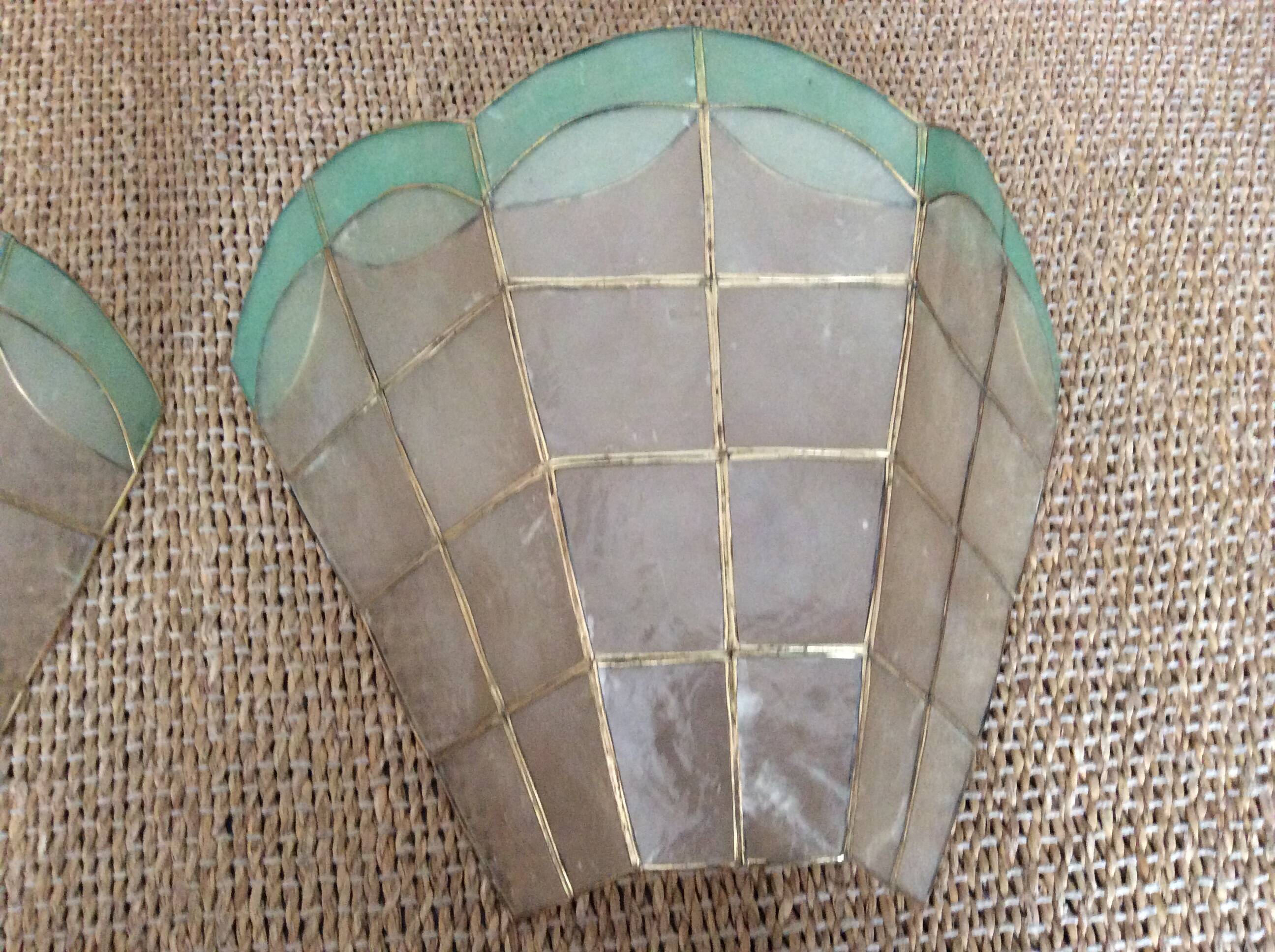 Mother-of-pearl sconces
