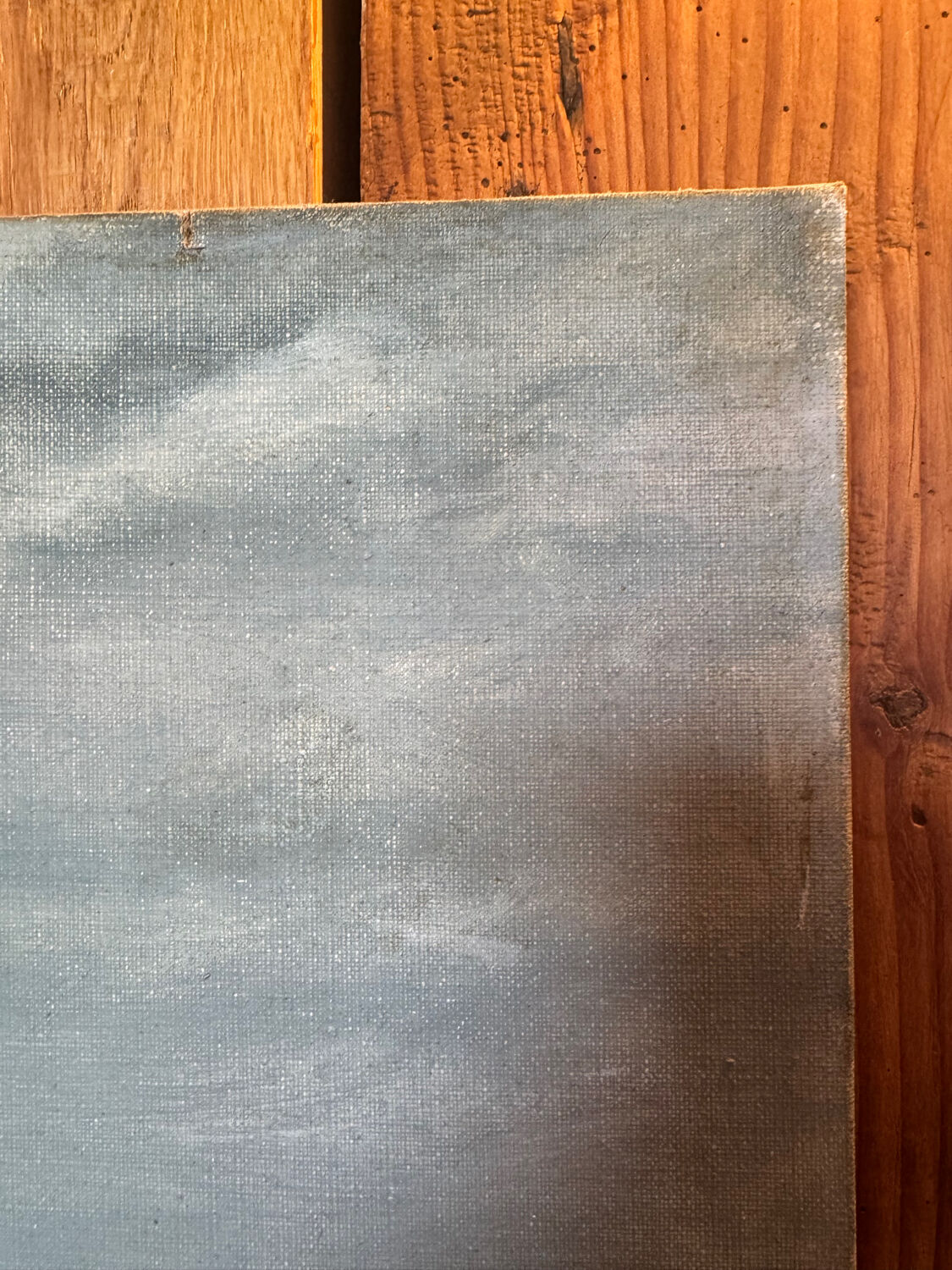 Ancient table, marine landscape, signed 20th century.