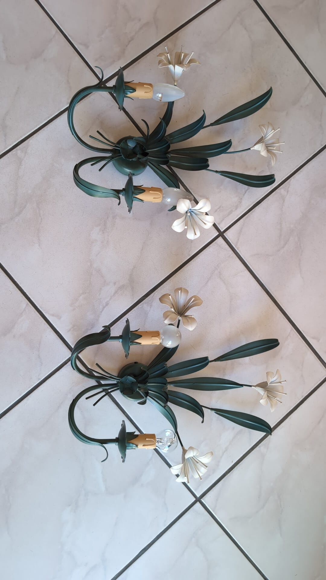 Paire d'appliques vintage style Florentin