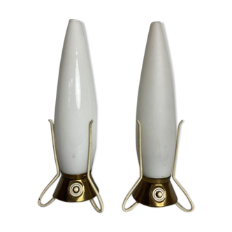 Paire de lampes de chevet vintage rocket par  Leoš Nikel