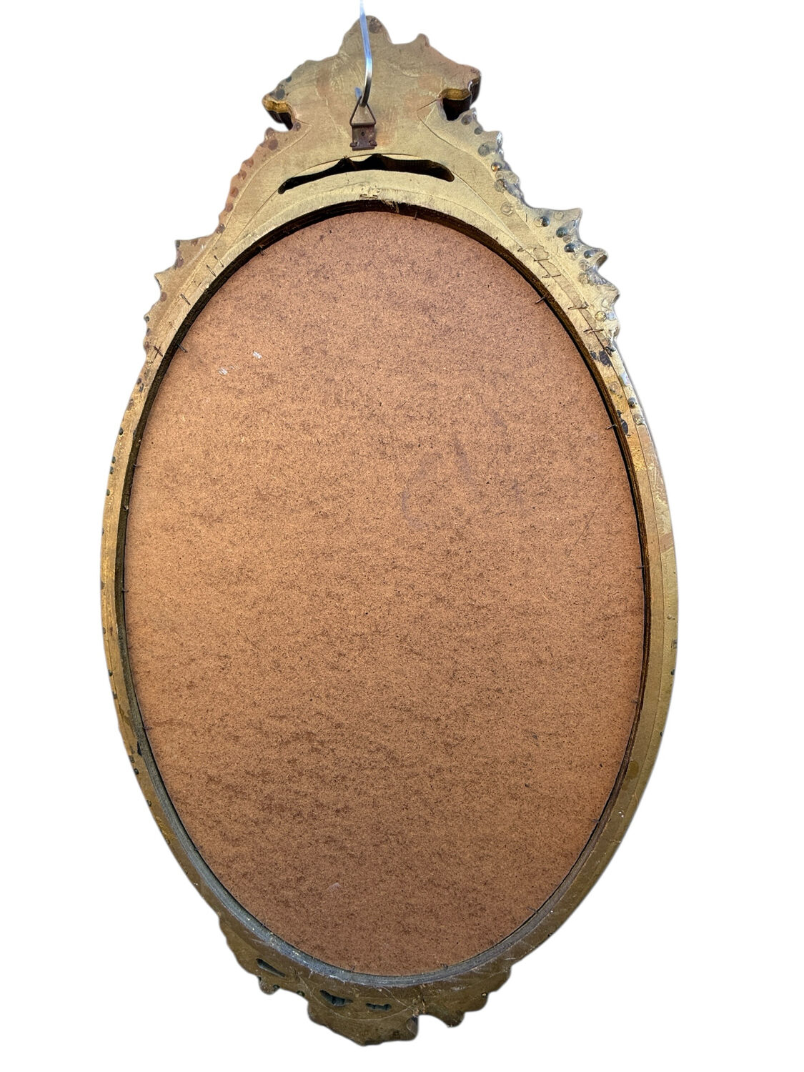 Golden wooden mirror from the 1950s France